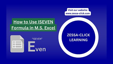How to Use the ISEVEN Formula in M.S. Excel