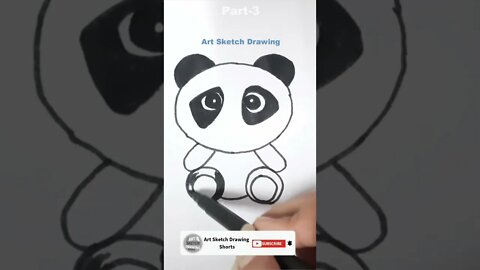 Easy Panda Drawing Tutorial Shorts-3 #shortsvideo #drawingshorts #shorts #shortsyoutube