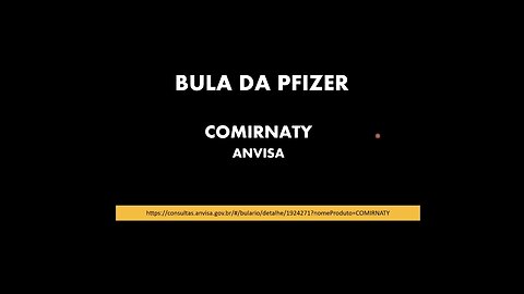 Bula da "vacina" da Pfizer C19 - Comirnaty
