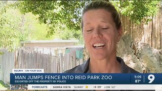 Zoo calls police after man jumps over fence, breaks into property