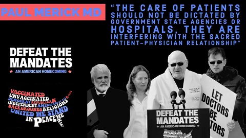 Paul Merick MD Quadruple Board Certified speaks on medical freedom at Defeat The Mandates Rally DC