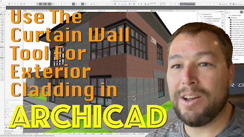 Using the Curtain Wall Tool For Exterior Cladding Reveals in Archicad - Episode CBA-AC 005