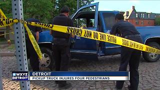 Pickup truck injures four people in Midtown