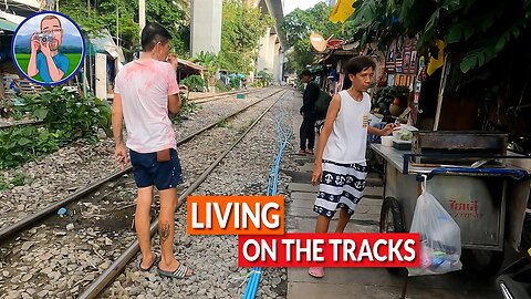 Active train tracks are a vibrant part of life in Bangkok