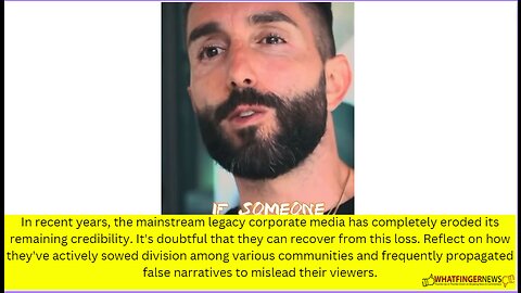 In recent years, the mainstream legacy corporate media has completely eroded