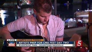 Justin Fabus Performs On Day 2 Of CMA Fest