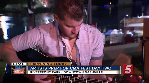 Justin Fabus Performs On Day 2 Of CMA Fest