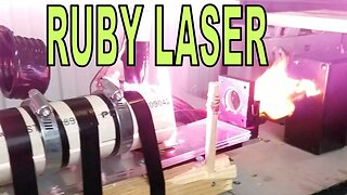 Giant 13kJ RUBY LASER CANNON! Test Shots and Overview!!