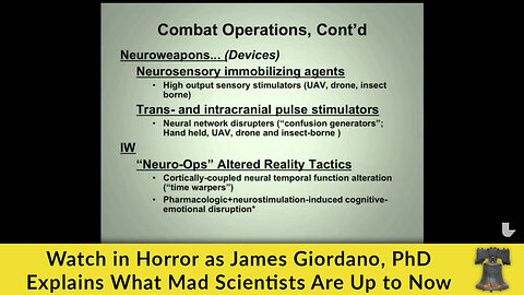 Watch in Horror as James Giordano, PhD Explains What Mad Scientists Are Up to Now