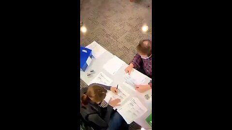 Poll workers cheating filling out ballots