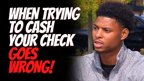 Grocery Store Worker HANDCUFFED While Trying To Cash Real Paycheck While Police Copsplaning!