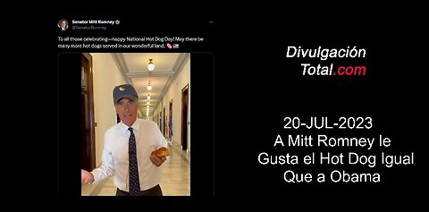 20-JUL-2023 A Mitt Romney le Gusta el Hotdog Igual Que a Obama