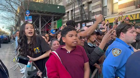 Little kids in Harlem telling former President Trump they love him as he visits their neighborhood