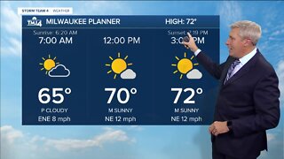 Mostly sunny but cool Monday