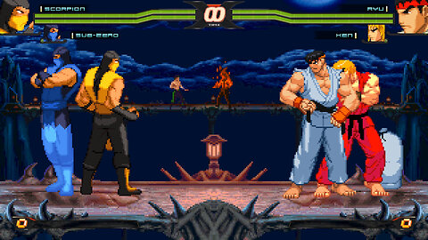 MUGEN - Scorpion & Sub-Zero vs. Ryu & Ken - Download