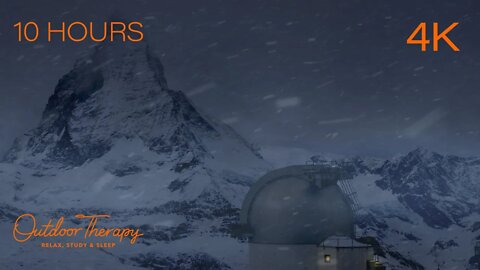 BLIZZARD on the MATTERHORN | Howling Wind & Blowing Snow AMBIENCE | RELAX | STUDY | SLEEP | 10 HOURS