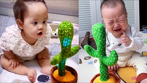 Babies Play Cactus Toy | Cute Funniest Moments | Hilarious baby videos