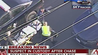 Suspect in custody after chase