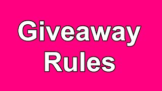 Giveaway Rules