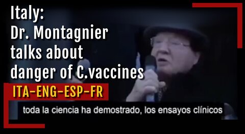 Italy: Dr. Luc Montagnier talks about danger of C. Vaccines [SUB ENG] - ITA/FR/ESP