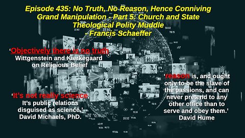 Episode 435: No Truth, No Reason, Hence Conniving Grand Manipulation - Part 5: Francis Schaeffer