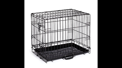 Review Ellie-Bo Dog Puppy Cage Folding 2 Door Crate with Non-Chew Metal Tray Large 36-inch