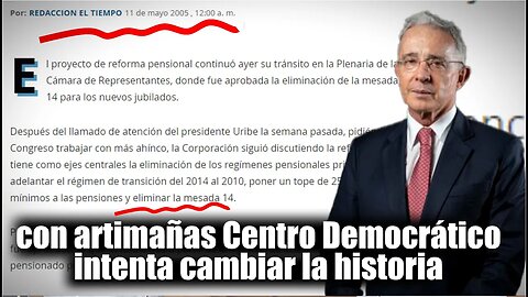 🛑con artimañas Centro Democrático intenta cambiar la historia y evadir su responsabilidad, mesada 14