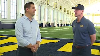 Jim Harbaugh talks one-on-one about Michigan's win over Indiana, bouncing back from loss to MSU