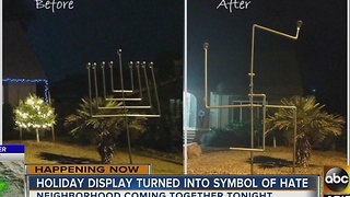 Menorah in Chandler familyâs yard twisted into swastika