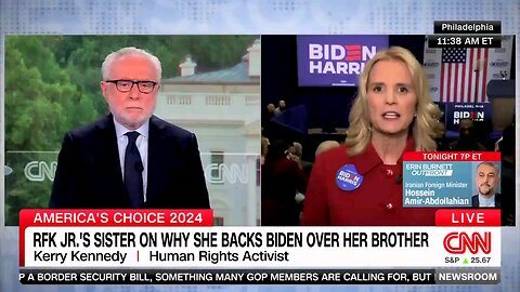 Disaterous: Live on air CNN interview with RFK's sister complete mayhem during RFK's sister supporting Joe Biden..