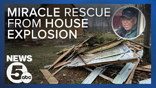 83-year-old man rescued from house explosion