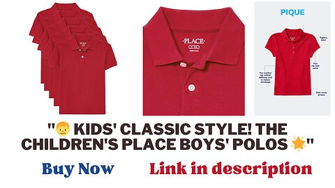 "Classic Style for Kids: The Children's Place Boys' Polo Shirts | Multipack Short Sleeve Polos"