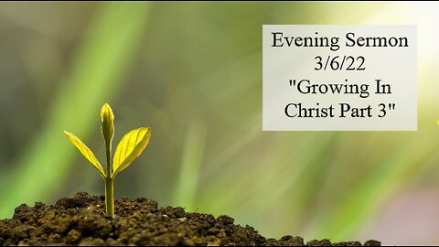 Growing In Christ Part 3 - Peter Metzger