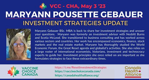 Part 1 - INVESTMENT STRATEGIES UPDATE - MARYANN POUSETT GEBAUER