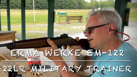 Erma Werke EM-122 22lr M1 carbine military trainer, at the range
