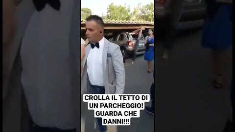 CROLLA IL TETTO DI UN PARCHEGGIO! GUARDA CHE DANNI!!!