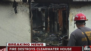 Fire destroys Clearwater house, officials investigating