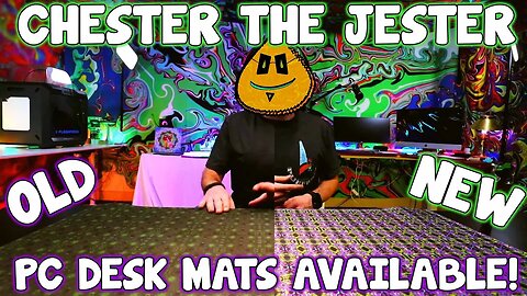 Puffbro 3D Desk Mat MERCH DROP! Lime & Purple "Chester The Jester" NOW AVAILABLE!