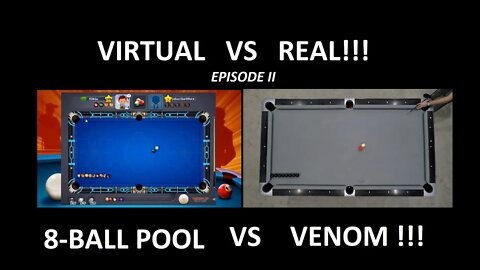 VIRTUAL VS REAL - 8 BALL POOL TRICKS EP 2 - Venom Trickshots