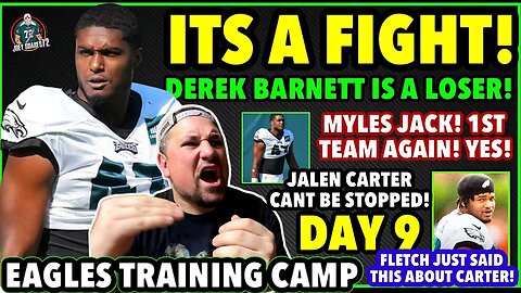 ITS A FIGHT! DEREK BARNET IS PISSING ME OFF ALREADY! MYLES JACK STARTS AT LB AGAIN! ELLIS HYPE OVER?