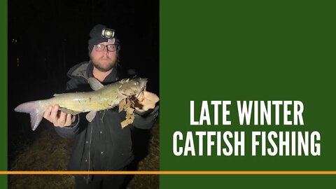 Late Winter Catfish Fishing / River Fishing For Channel Catfish / Muskrats Messing With Us