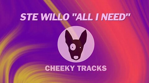 Ste Willo - All I Need (Cheeky Tracks) release date 15th September 2023