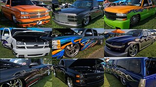 08/12/23 Sparks Lowrider show in Sevier Co. TN Slammed Lowered Chevrolet 1500 Pickup Trucks