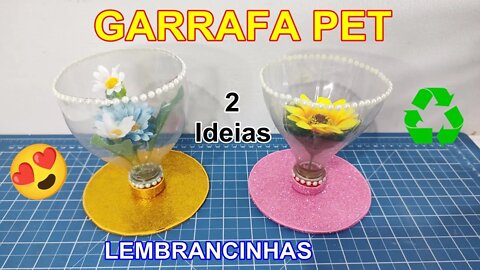 2 IDEIAS - Como Fazer Lembrancinhas - Enfeites de Mesa - de GARRAFA PET - Faça Você Mesmo