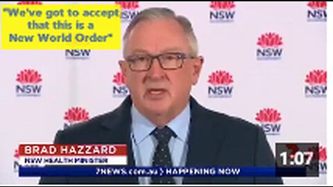 NSW Minister for Health Brad Hazzard, who has referred to the New World Order multiple times.
