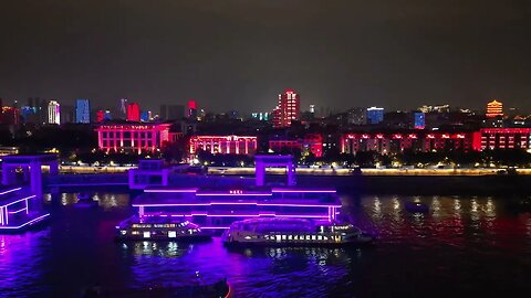 Yangtze River Wuhan night view #china #wuhan #nightview