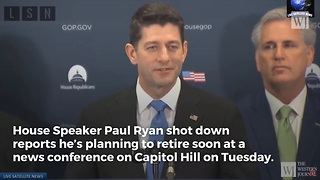 Paul Ryan Addresses Retirement Reports