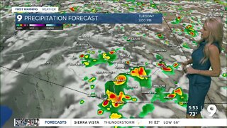 Deep monsoon moisture in place