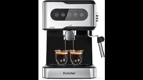 Kwister Espresso Machine 20 Bar Espresso Coffee Maker Cappuccino Machine with Milk Frother, Cof...