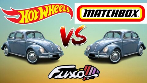 Comparativo entre Hot Wheels e Matchbox do Beetle Fusca. Esse promete!